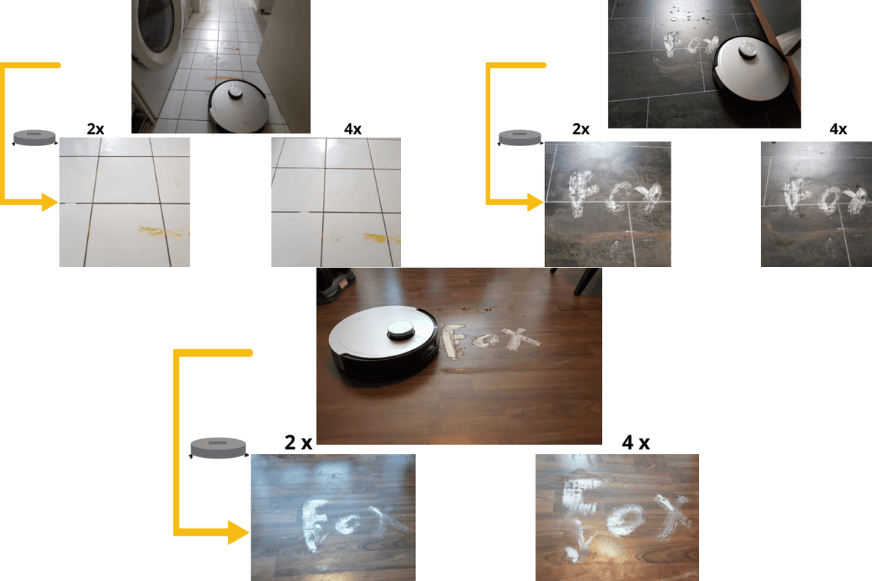 Das Wischergebnis des Ecovacs Deebot X1 OMNI wird übersichtlich dargestellt